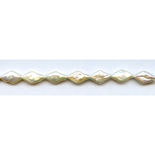 011-1124 Freshwater Pearl Coin <br>8x14 Diamond Coin