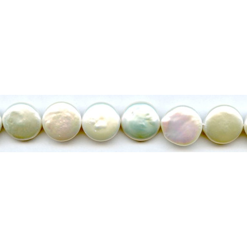 011-1241 Freshwater Pearl Coin <br>13-15mm Coin