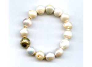 Freshwater Pearl 14mm Potato Bracelet Freshwater Pearl 14mm Potato Bracelet