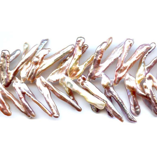 016-1066 Freshwater Pearl Drop <br>30x Twin Stick