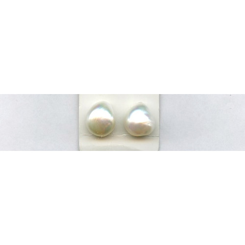 101-2449 Freshwater Pearl Fancy <br>11-12mm Undrilled Baroque Pair