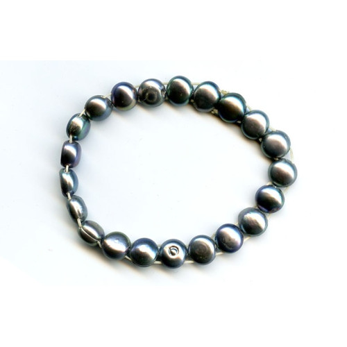 L4285-042 Freshwater Pearl SD <br>8mm Elastic Bracelet