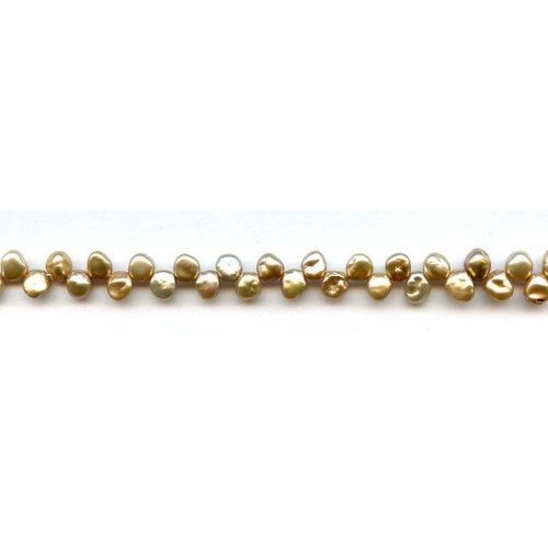 032-0030 Freshwater Pearl Drop <br>5-6mm Keshi Drop