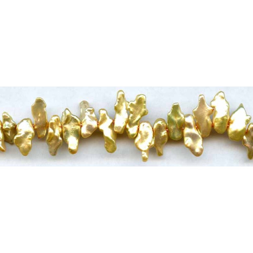 041-1062 Freshwater Pearl Drop <br>14-18x Keshi Leaf