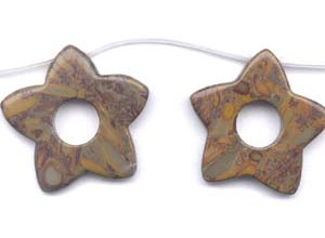 Fossil Bamboo 45mm Star Donut Drop