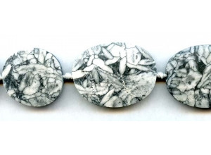 Matte Pinolith 26-32x Fancy Flat Oval