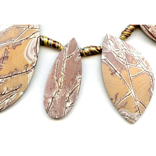 100-0892 Matte Sonoran Dendritic Rhyolite <br>40-70x Fancy Drop