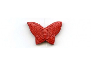 Cinnabar 25x36 Butterfly Pendant