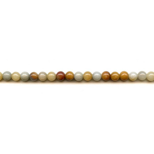 103-0010 Gold Sand Stone <br>6mm Round