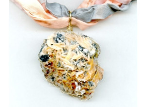 Baryte on Cerussite 54x50 Wired Pendant