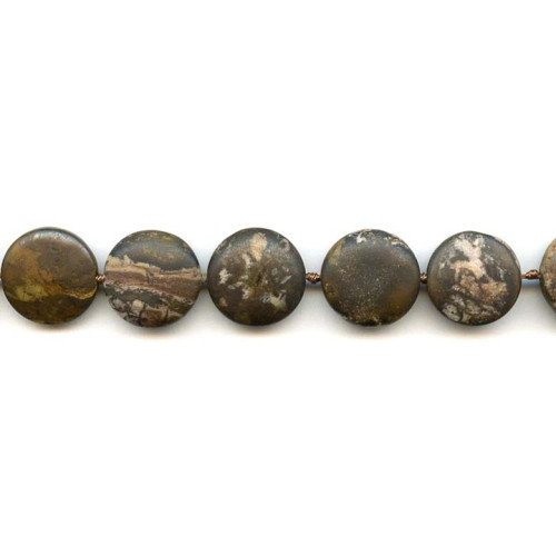 101-3577 Matte Outback Jasper <br>17-19mm Dime