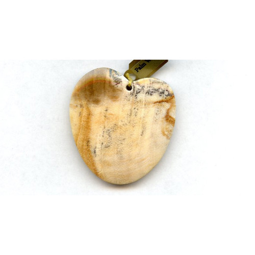 101-3661 Palm Wood <br>45x42 Heart Pendant