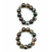 102-0627 Brown Banded Agate <br>15mm Round Bracelet
