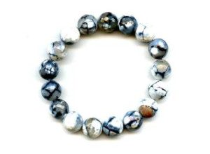 Dyed Agate 12mm Faceted Round Bracelet