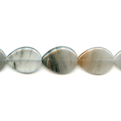 104-0020 Green Quartz <br>22x30 Flat Pear