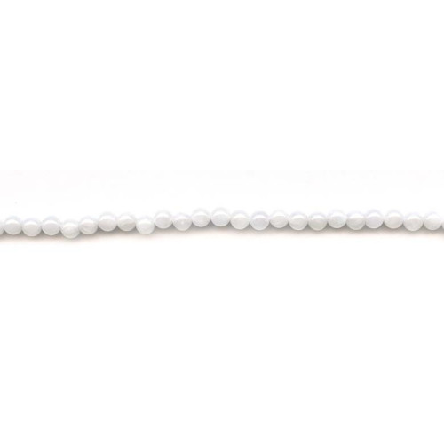104-0186 Snow Quartz <br>4mm Round