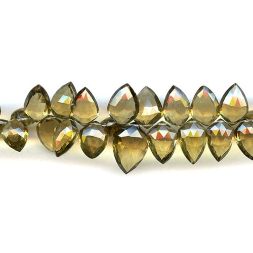 L1780-015B Beer Quartz <br>12-20x Faceted Fancy Briolette