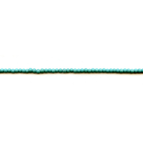 107-0023 Matte Imitation Turquoise <br>3mm Round