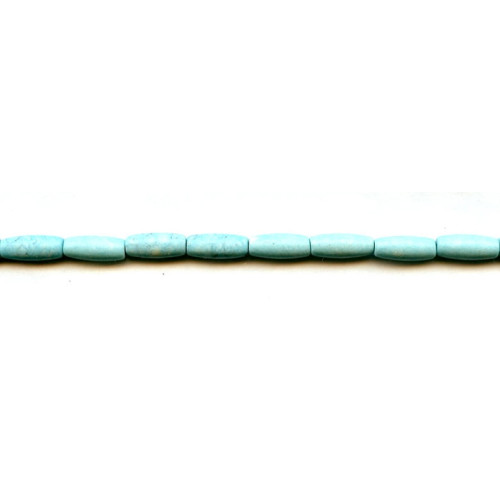 107-0043 Matte Imitation Turquoise <br>5x12 Oval Rice