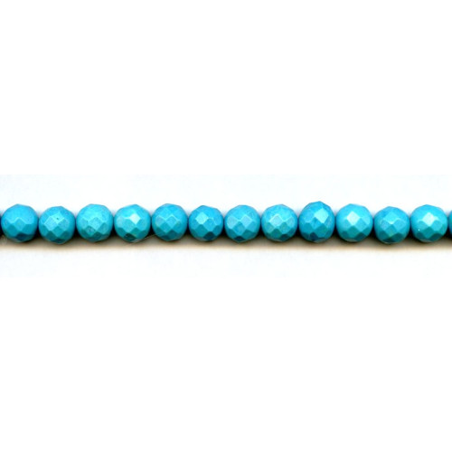 107-0045 Imitation Turquoise <br>8mm Faceted Round