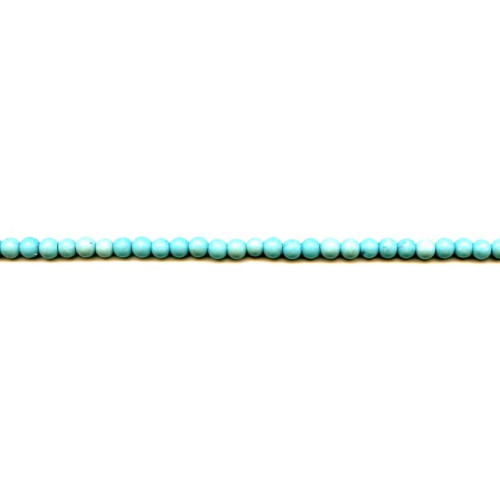 107-0050 Matte Imitation Turquoise <br>4mm Round