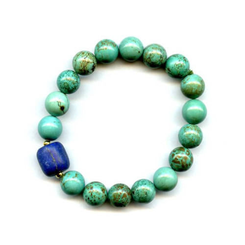 107-0078 Magnesite <br>10mm Round Bracelet
