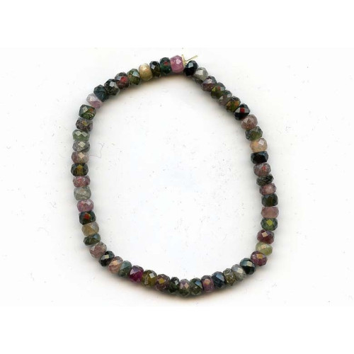 111-1956 Tourmaline <br>4mm Faceted Rondell Bracelet