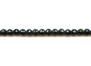 Black Tourmaline 7-7.5mm Faceted Round
