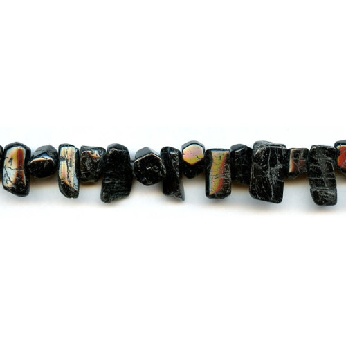 111-2195 Black Tourmaline <br>18x8 Fancy Drop