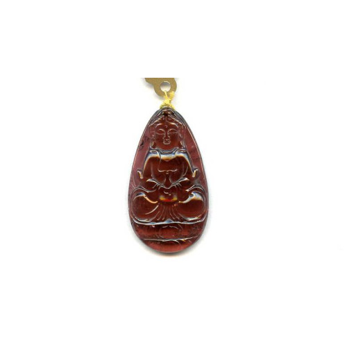 111-2317 Tourmaline <br>42x24 Carved Pendant