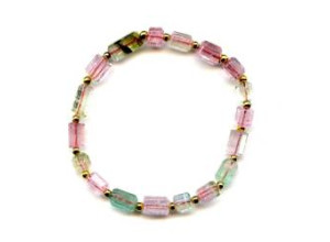 Tourmaline 6mm Tube Bracelet Tourmaline 6mm Tube Bracelet