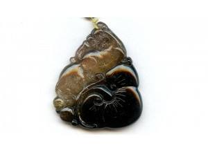 Tourmaline 50x44 Carved Pendant
