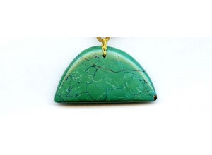 Chinese Turquoise 49x27 Pendant