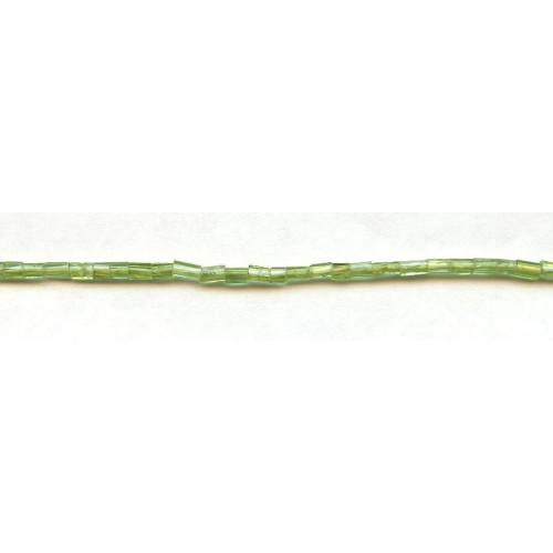 114-1163 Peridot <br>3x4 Strip-faceted Tube