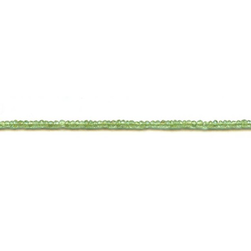 114-1182 Peridot <br>3-3.5mm Faceted Rondell