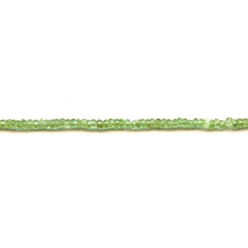 114-1189 Peridot <br>3.5-4mm Faceted Rondell