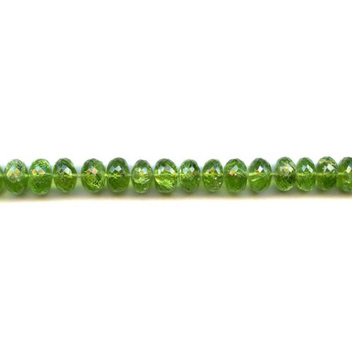 114-1302 Peridot <br>10mm Faceted Rondell