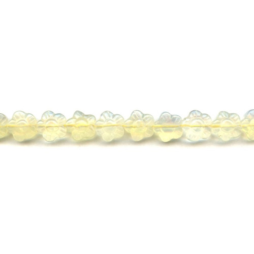 115-1031 Yellow Opalite <br>12mm Flower