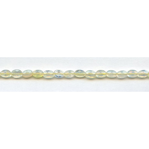 115-1043 Yellow Opalite <br>5x7 Faceted Flat Oval