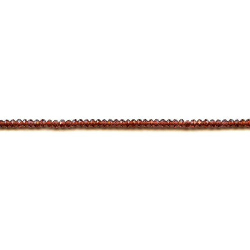 116-1721 Garnet <br>3-3.5mm Faceted Rondell