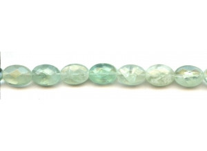 Green Fluorite 10x14 Faceted Flat Oval