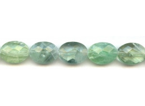 Green Fluorite 15x20 Faceted Flat Oval