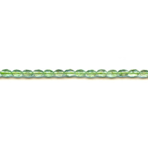 124-1282 Green Fluorite <br>5x7 Faceted Oval