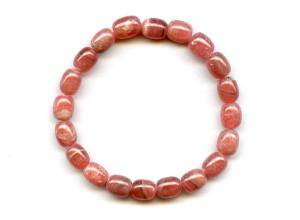 Rhodochrosite 7x9mm Drum Bracelet