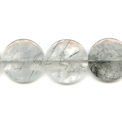 120-1054 Tourmalinated Quartz <br>35mm Coin