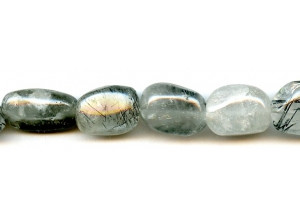 Tourmalinated Quartz 14-20x Tumbled Nugget