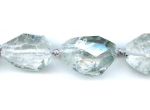 Tourmalinated Quartz 16-25x Faceted Nugget