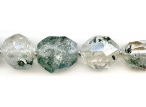 Tourmalinated Quartz 18-27x Faceted Nugget