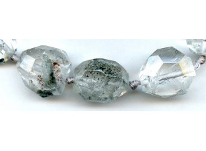 Tourmalinated Quartz 20-25x Faceted Nugget