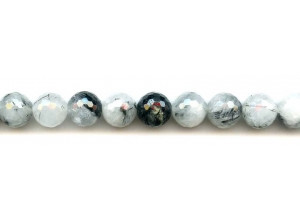 Tourmalinated Quartz 12mm Faceted Round